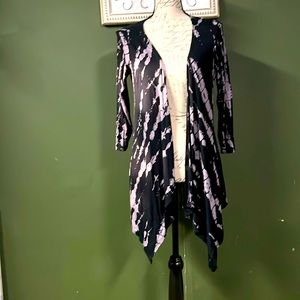 Black and lavender purple cardigan